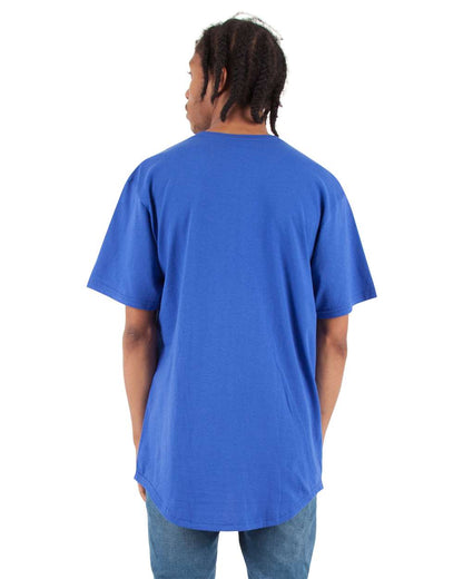 Shaka Wear Unisex Curved Hem Long T-Shirt SHCLT #colormdl_Royal