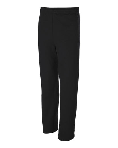 JERZEES Unisex NuBlend® Open-Bottom Sweatpants with Pockets 974MPR #color_Black