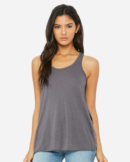 BELLA + CANVAS Women's Flowy Racerback Tank 8800 #colormdl_Storm