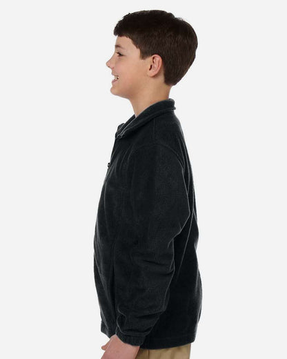 Harriton Youth Full-Zip Fleece M990Y #colormdl_Black