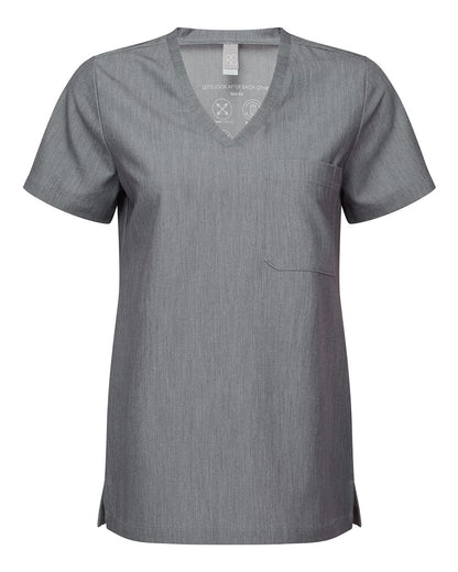 Onna Women's Limitless V-Neck Stretch Scrub Top NN300 #color_Dynamo Grey