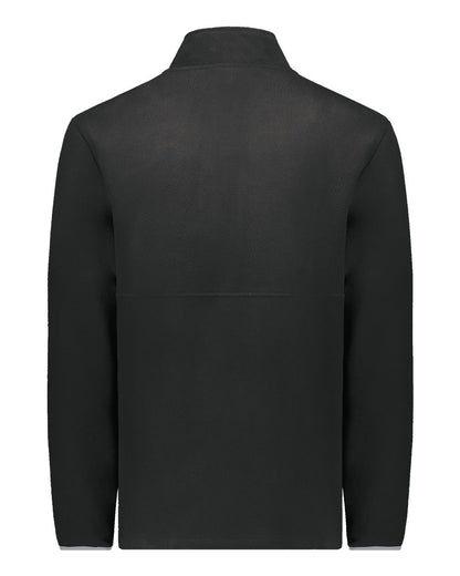 Augusta Sportswear Youth Eco Revive™ Polar Fleece Quarter-Zip Pullover 6856 #color_Black
