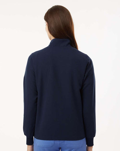Jaanuu Women's Ceri Essential Full-Zip 6-Pocket Scrub Jacket W60001 #colormdl_Midnight Navy
