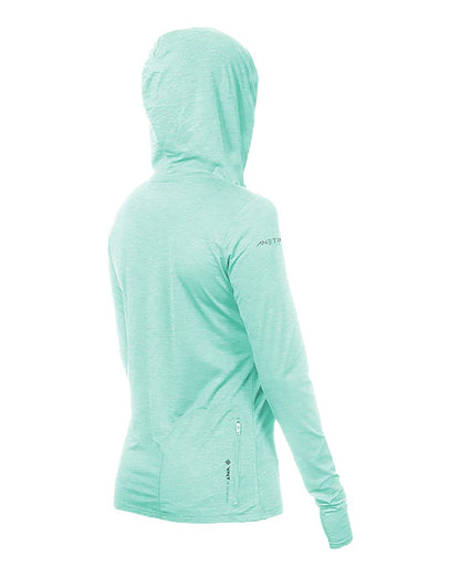 ANETIK Women's Breeze Tech Hooded Long Sleeve T-Shirt WSBRZH0 #color_Seafoam Heathered