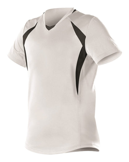 Alleson Athletic Women's Short Sleeve Fastpitch Jersey 552JW #color_White/ Black