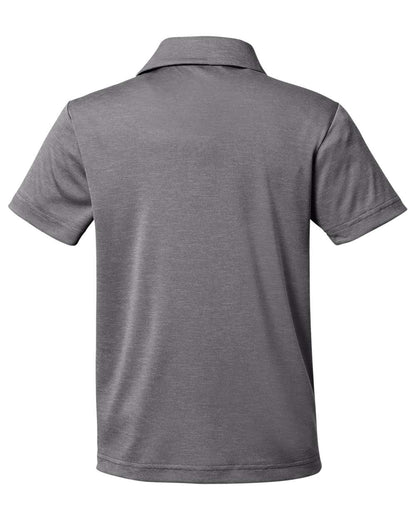 Team 365 Youth Zone Sonic Heather Performance Polo TT51HY #color_Dark Grey Heather