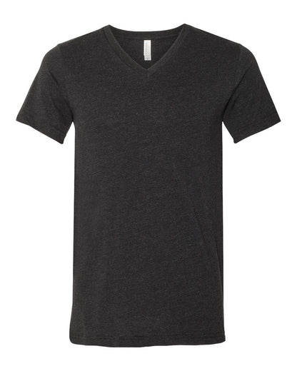 BELLA + CANVAS Heather CVC V-Neck Tee 3005CVC #color_Black Heather