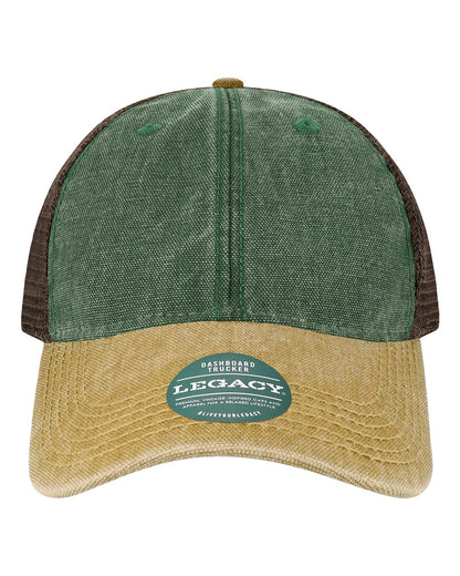 LEGACY Dashboard Trucker Cap DTA #color_Green/ Camel/ Brown