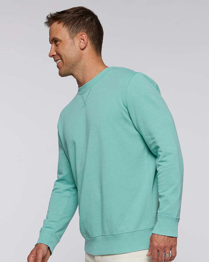LAT Unisex Vintage Wash Fleece Crewneck Sweatshirt 6935 #colormdl_Washed Saltwater