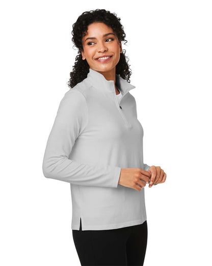 Devon & Jones Women's Raleigh Stretch Quarter-Zip Pullover DG425W #colormdl_Grey