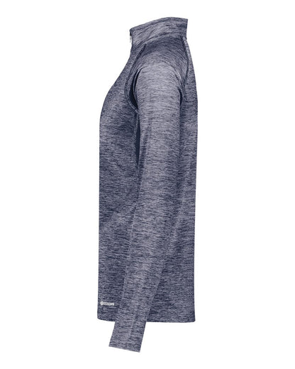 Holloway Women's Electrify CoolCore® Quarter-Zip Pullover 222774 #color_Navy Heather