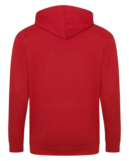 AWDis Unisex Midweight College Full-Zip Hooded Sweatshirt JHA050 #color_Fire Red
