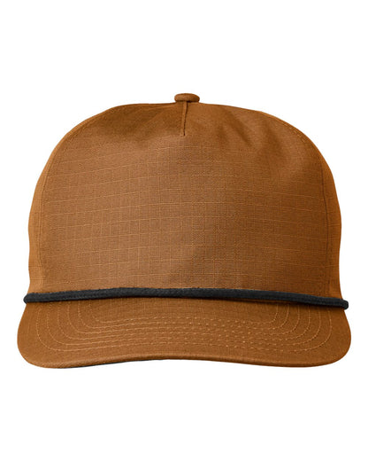 Big Accessories Lariat Ripstop Cap BA699 #color_Old Gold/ Black Rope