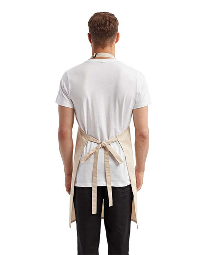 Artisan Collection by Reprime Recycled Pocket Bib Apron RP154 #colormdl_Natural