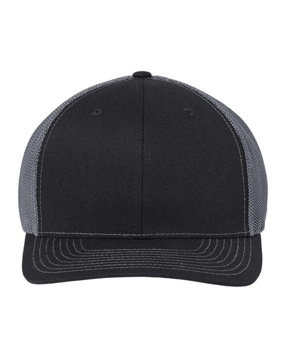 Richardson 112+ R-Flex Adjustable Trucker Cap 112PL #color_Black/ Graphite