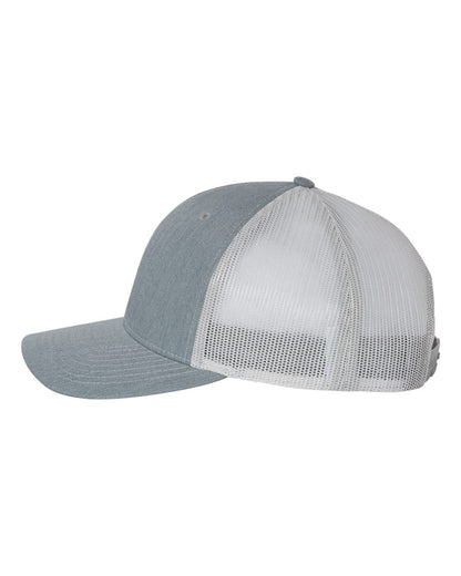 Richardson Snapback Trucker Cap 112 #color_Heather Grey/ Light Grey