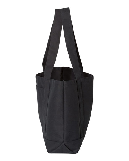 Liberty Bags Seaside Cotton Pigment Dyed Resort Tote 8870 #color_Washed Black