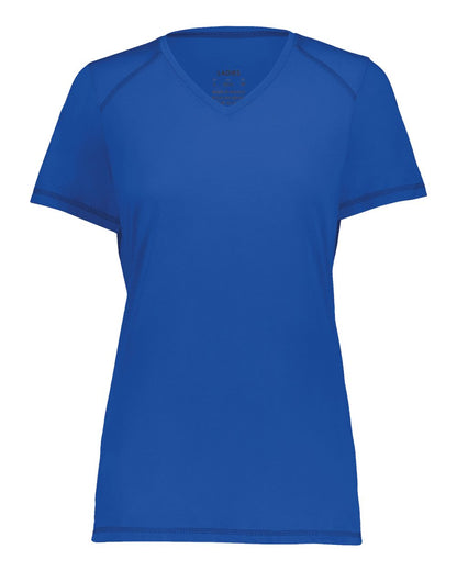 Augusta Sportswear Women's Super Soft-Spun Poly V-Neck T-Shirt 6844 #color_Royal