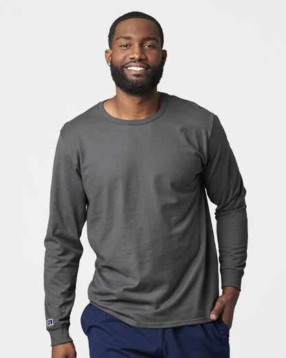 Russell Athletic Unisex Combed Ringspun Long Sleeve T-Shirt 600LRUS #colormdl_Charcoal Grey