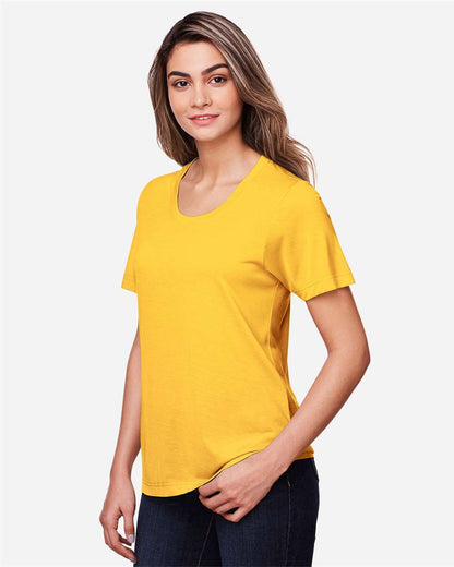 CORE365 Women's Fusion ChromaSoft™ Performance T-Shirt CE111W #colormdl_Campus Gold