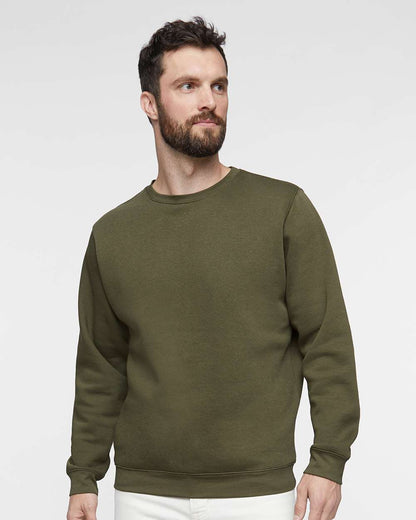 LAT Unisex Elevated Fleece Crewneck Sweatshirt 6925 #colormdl_Military Green