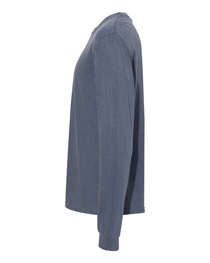 Comfort Colors Unisex Garment-Dyed Heavyweight Long Sleeve T-Shirt 6014 #color_Denim