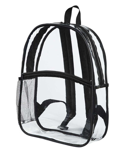 BAGedge Clear PVC Stadium Backpack BE259 #color_Black
