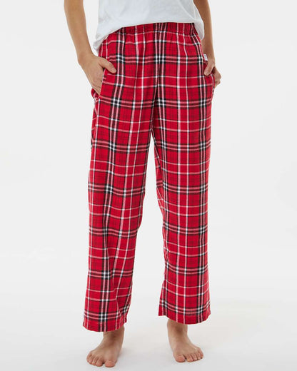 Boxercraft Youth Flannel Pants BY6624 #colormdl_Red/ White