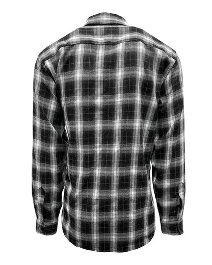 Burnside Men's Perfect Flannel Work Shirt 8220 #color_Black/ White