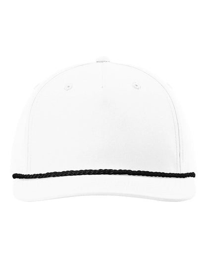 Richardson Five Panel Classic Rope Cap 258 #color_White/Black