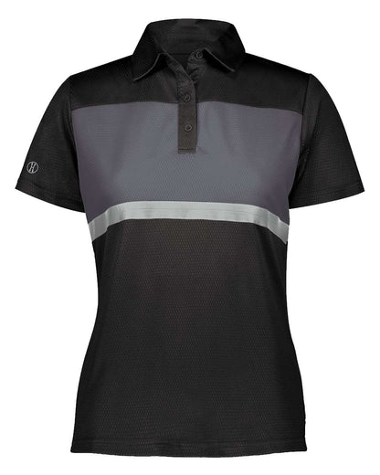 Holloway Women's Prism Bold Polo 222776 #color_Black/ Carbon