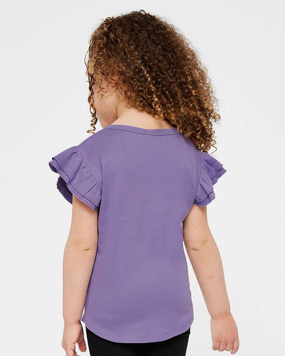 Rabbit Skins Toddler Flutter Sleeve Tee 3339 #colormdl_Lavender