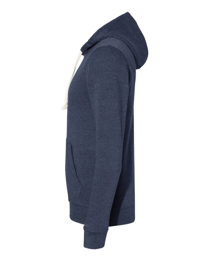 J. America Men's Triblend Fleece Hooded Sweatshirt 8871 #color_True Navy Triblend