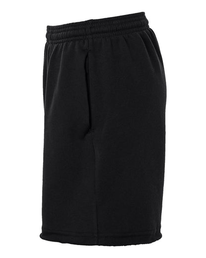 BELLA + CANVAS Women's Cutoff Fleece Shorts 3787 #color_Black