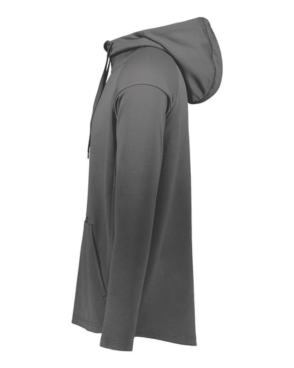 Holloway Men's Limitless Quarter-Zip Hooded Pullover 222584 #color_Carbon