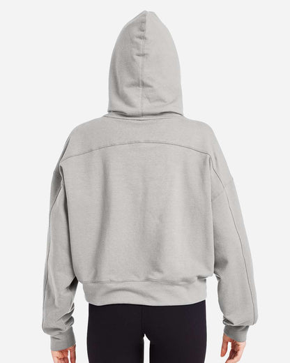 Glyder Women's Vintage Oversized Cropped Hooded Sweatshirt PDP1725 #colormdl_Ash Grey