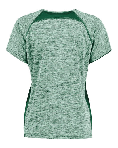 Holloway Women's Electrify CoolCore® V-Neck T-Shirt 222771 #color_Dark Green Heather