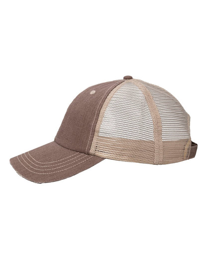 Valucap Contrast Stitch Cap VC990 #color_Brown/ Khaki