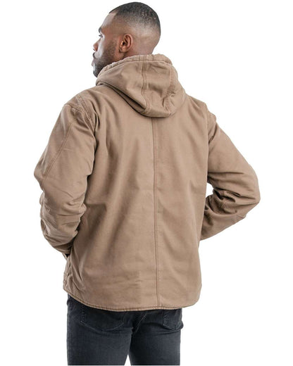 Berne Apparel Men's Vintage Washed Sherpa-Lined Hooded Jacket HJ57 #colormdl_Driftwood