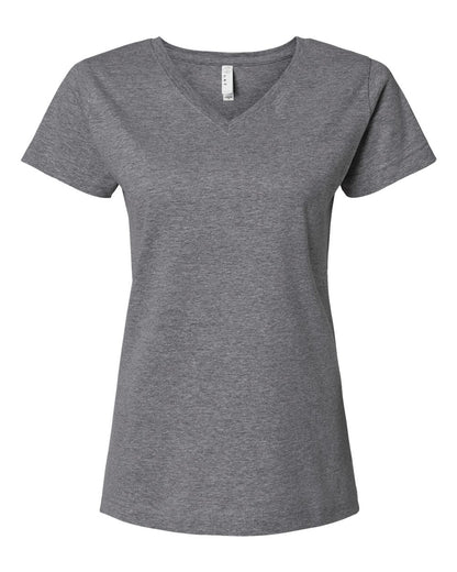 LAT Women's Fine Jersey V-Neck Tee 3507 #color_Granite Heather