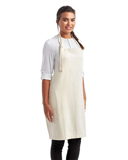 Artisan Collection by Reprime Regenerate Recycled Bib Apron RP122 #colormdl_Natural