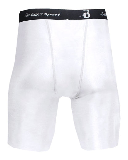 Badger Pro-Compression Shorts 4607 #color_White