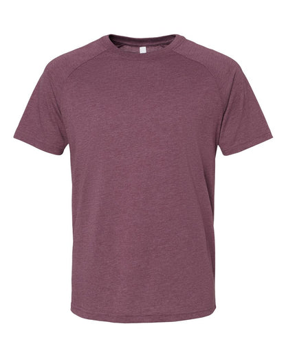 BELLA + CANVAS Heather CVC Raglan Tee 3201 #color_Heather Maroon