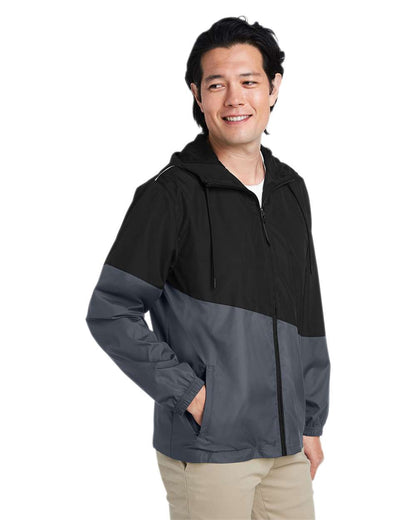 CORE365 Unisex Techno Lite Colorblock Windbreaker CE710 #colormdl_Black/ Carbon