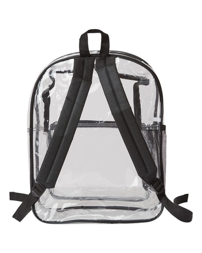 Liberty Bags Large 17" Heavy Duty Clear Backpack 7013 #color_Black