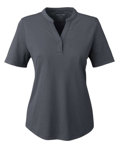 North End Women's Replay Recycled Polo NE102W #color_Carbon