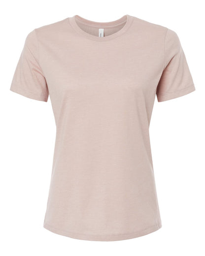 BELLA + CANVAS Women’s Relaxed Fit Heather CVC Tee 6400CVC #color_Heather Pink Gravel