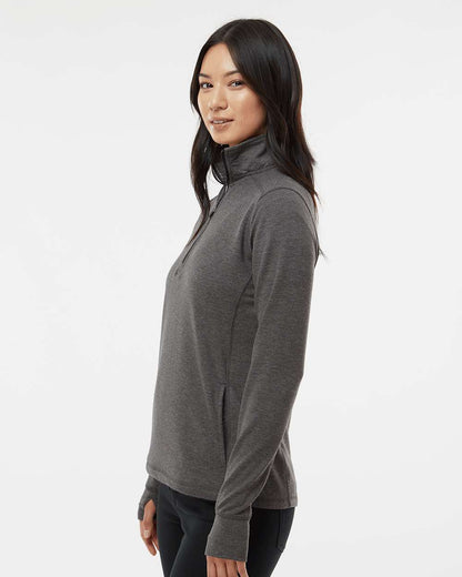 J. America Women’s Omega Stretch Quarter-Zip Pullover 8433 #colormdl_Charcoal Triblend