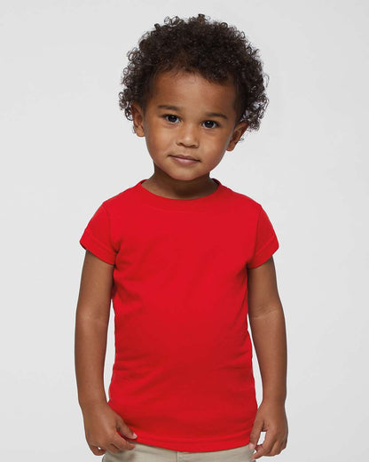 Rabbit Skins Toddler Girls Fine Jersey Tee 3316 #colormdl_Red