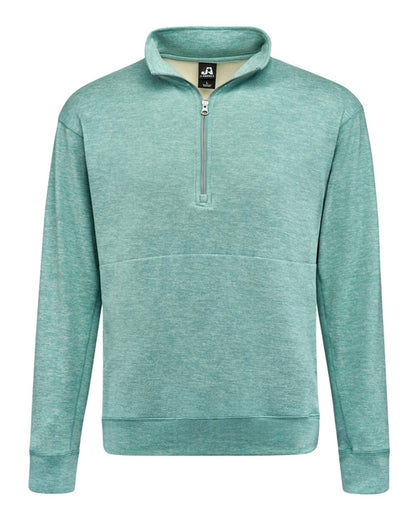 J. America Unisex Electric Fleece Quarter-Zip Sweatshirt 8741 #color_Electric Jade